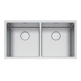 FRANKE PS2X120-16-16 Professional 2.0 35.5-in.. x 19.5-in. 16 Gauge Stainless Steel Undermount Double Bowl Kitchen Sink - PS2X120-16-16 In Diamond