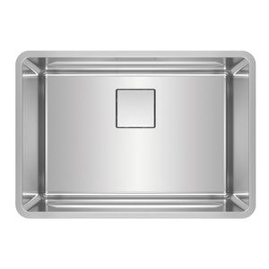 FRANKE PTX110-25 Pescara 26.5-in. x 18.5-in. 18 Gauge Stainless Steel Undermount Single Bowl Kitchen Sink - PTX110-25 In Pearl