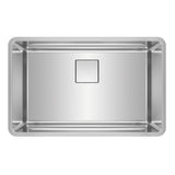 FRANKE PTX110-28 Pescara 29.5-in. x 18.5-in. 18 Gauge Stainless Steel Undermount Single Bowl Kitchen Sink - PTX110-28 In Pearl
