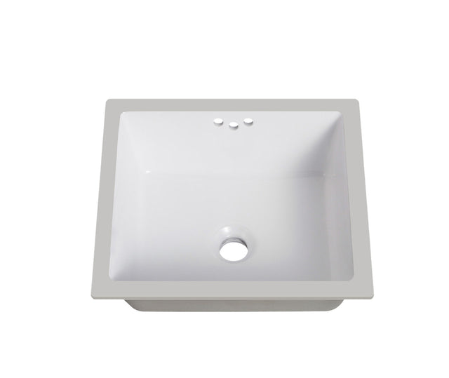 Lenova PU-07W Undermount Single Bowl 16-1/4 x 14-1/4 x 5-1/2 - White and Smooth