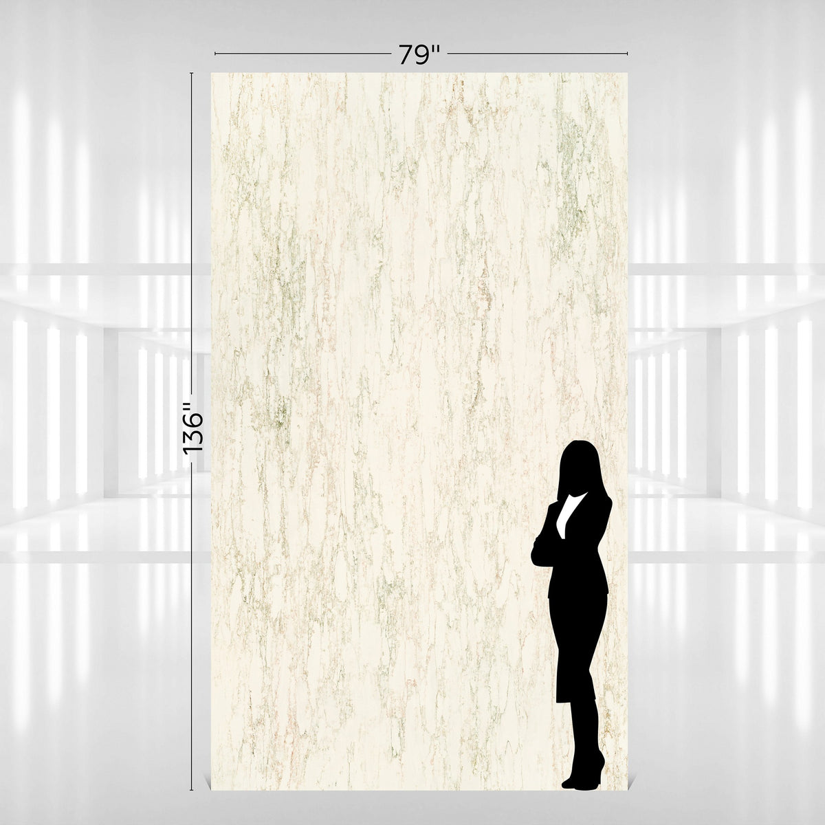 Daltile Purevana Mineral Surfaces - Stone Look Verde Maison Slab 136x79 Polished 2CM ViaTech Quartz Slab
