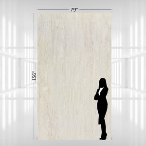 Daltile Purevana Mineral Surfaces - Stone Look Ivory Veil Slab 136x79 Polished 2CM ViaTech Quartz Slab