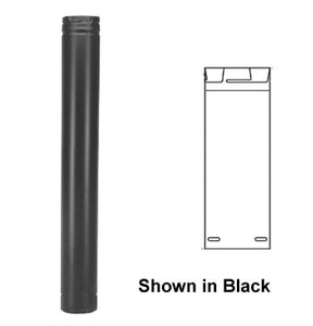 DuraVent PelletVent Pro Straight Length Pipe 4x36 - Black - 4PVP-36B