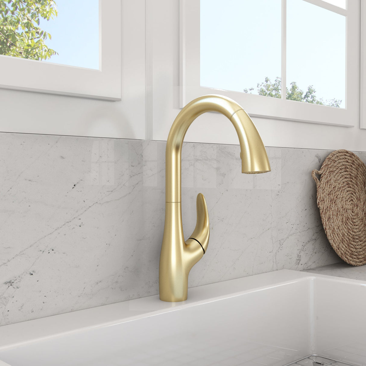 BOCCHI 2024 0001 BG Pagano 2.0 Pull-Down Kitchen Faucet in Brushed Gold