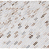 Palisandro Mini Brick Marble Mesh-Mounted Mosaic Tile 12"x12" Polished - MSI Collection PALISANDRO POLISHED MINI BRICK 1X4 MOSAIC (Case)