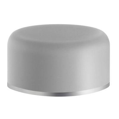 Smedbo Beslagsboden Door Stop for Floor in Grey rubber/Brushed Stainless Steel