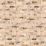 Philadelphia splitface ledger panel 6X24 natural travertine wall tile LPNLTPHI624 product shot multiple tiles angle view