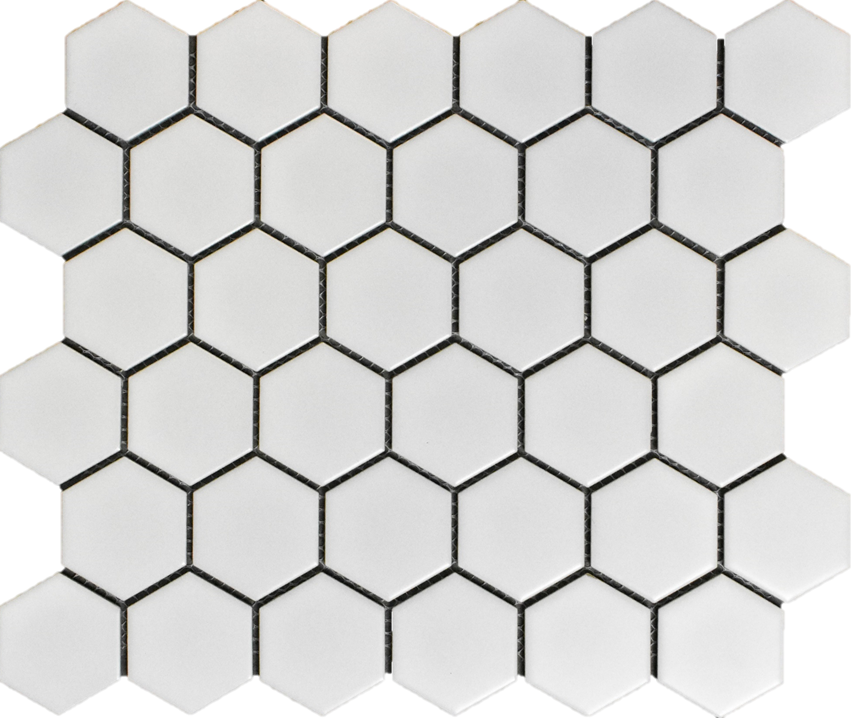 Roca Tile Usa Inc United States Ceramic Tile Cc Mosaics Ii 2 Inch Matte Gray Hexagon Porcelain Mosaics. Ufcc141-12Mt 1 Sheet = .99 Sq. Ft.