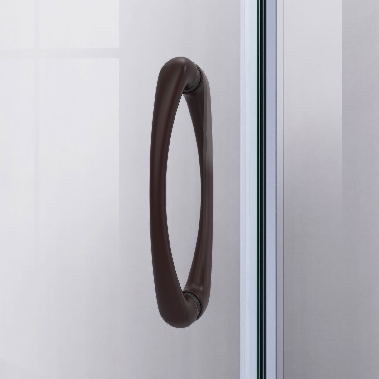 DreamLine Prime 36 in. x 74 3/4 in. Semi-Frameless Frosted Glass Sliding Shower Enclosure in Oil Rubbed Bronze with White Base Kit