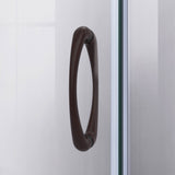DreamLine Prime 38 in. x 74 3/4 in. Semi-Frameless Frosted Glass Sliding Shower Enclosure in Oil Rubbed Bronze, Biscuit Base Kit