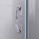 DreamLine Prime 38 in. x 74 3/4 in. Semi-Frameless Frosted Glass Sliding Shower Enclosure in Chrome with Black Base Kit