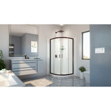 DreamLine Prime 38 in. x 38 in. x 78 3/4 in. H Shower Enclosure, Base, and White Wall Kit in Oil Rubbed Bronze and Clear Glass
