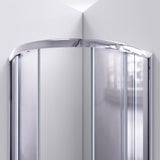 DreamLine Prime 33 in. x 76 3/4 in. Semi-Frameless Frosted Glass Sliding Shower Enclosure in Chrome with White Base and Wall Kit