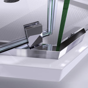 DreamLine Prism 40 in. x 74 3/4 in. Frameless Neo-Angle Pivot Shower Enclosure in Satin Black with Black Base Kit