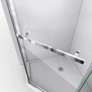 DreamLine Prism 40 in. x 74 3/4 in. Frameless Neo-Angle Pivot Shower Enclosure in Satin Black with Black Base Kit