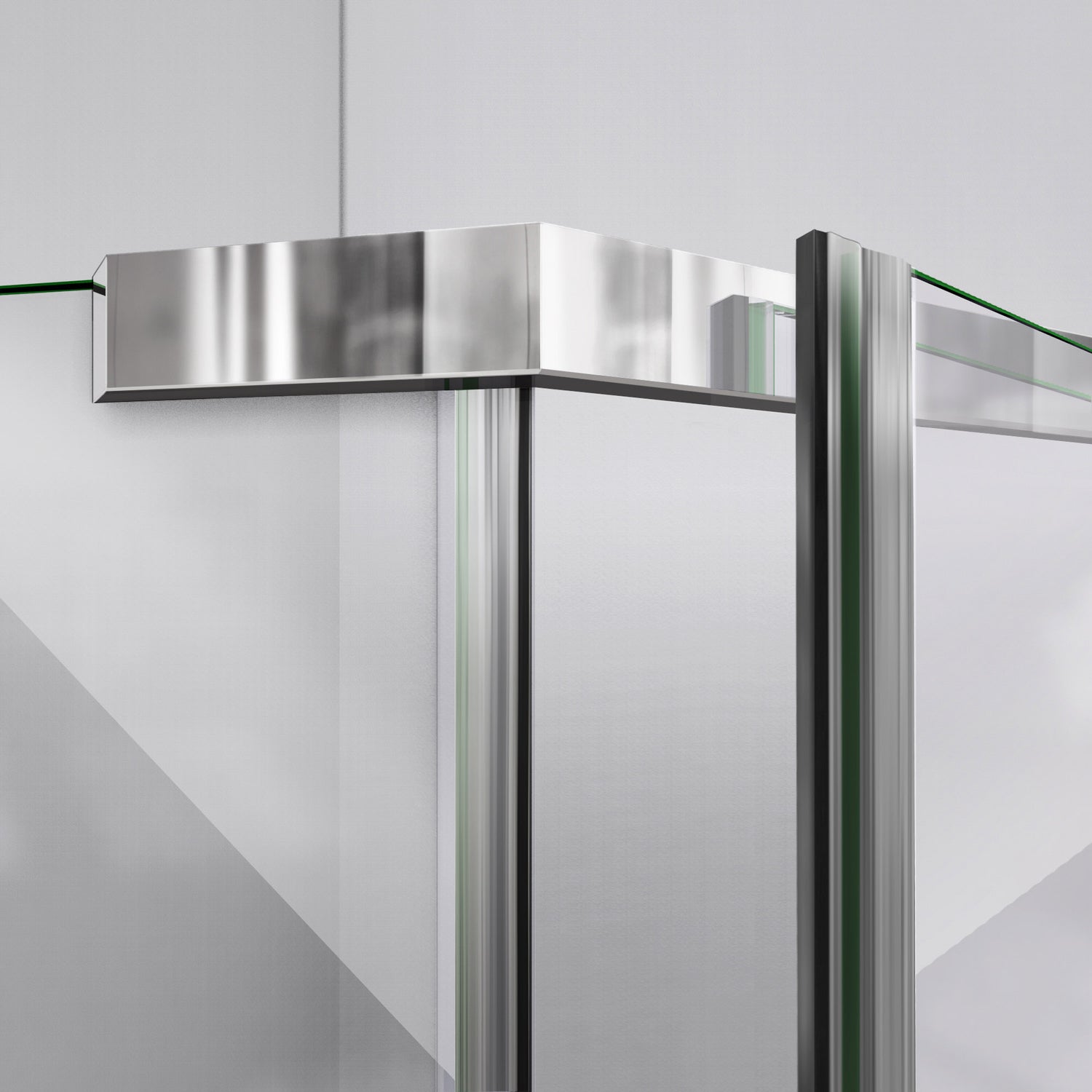 DreamLine Prism 38 in. x 74 3/4 in. Frameless Neo-Angle Pivot Shower Enclosure in Satin Black with White Base Kit