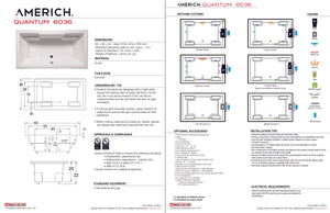 Americh QU6036TA5-BI Quantum 6036 - Tub Only / Airbath 5 - Biscuit
