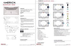 Americh QU7242TA5-BI Quantum 7242 - Tub Only / Airbath 5 - Biscuit