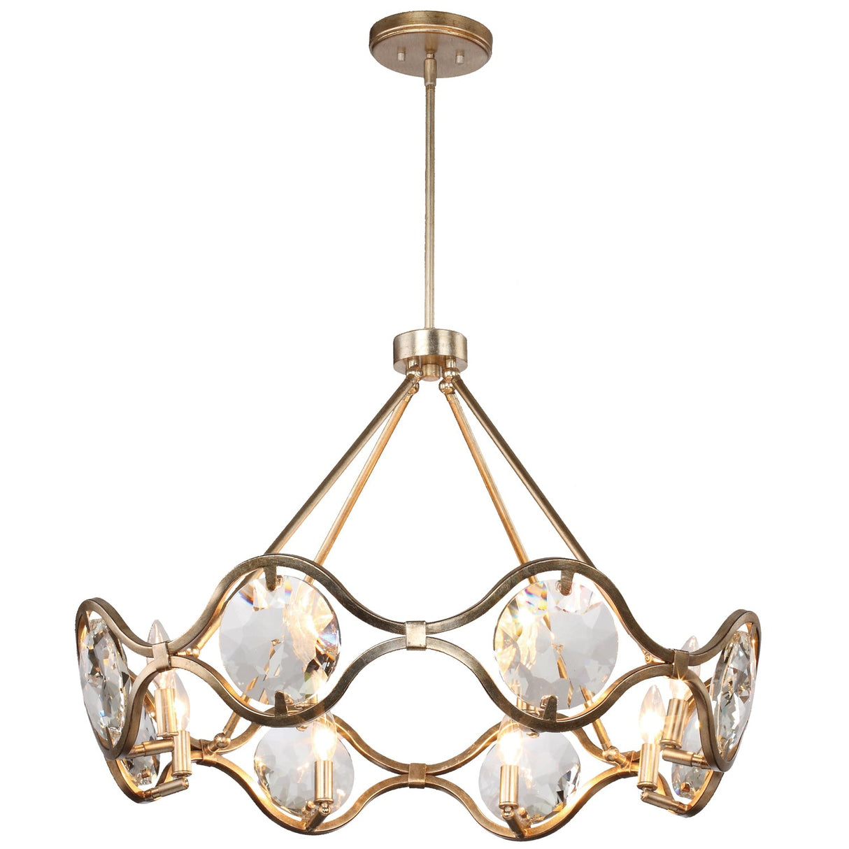 Quincy 8 Light Distressed Twilight Chandelier QUI-7628-DT