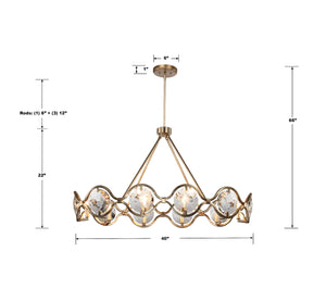 Quincy 10 Light Distressed Twilight Chandelier QUI-7629-DT