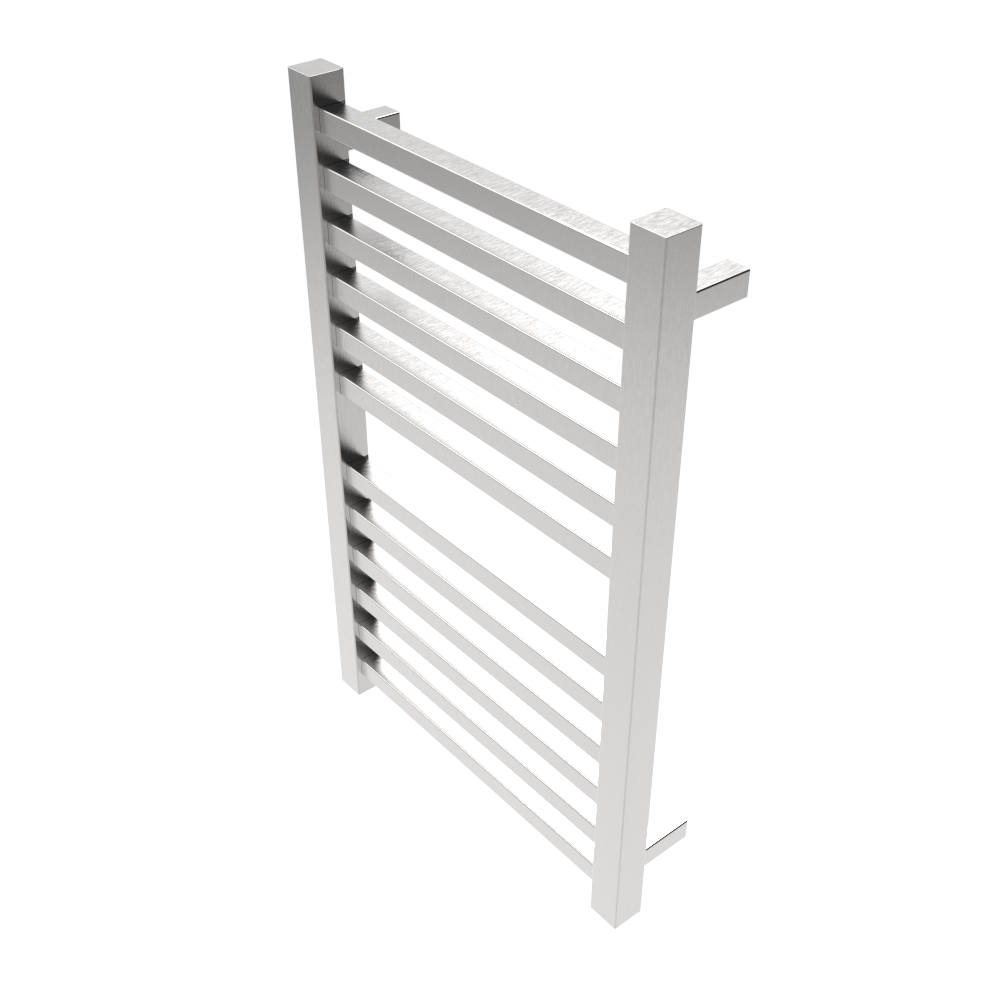 Amba Products Q2132B Quadro 12-Bar Hardwired Towel Warmer - 4.375 x 21.25 x 33.125 in. - Brushed Finish