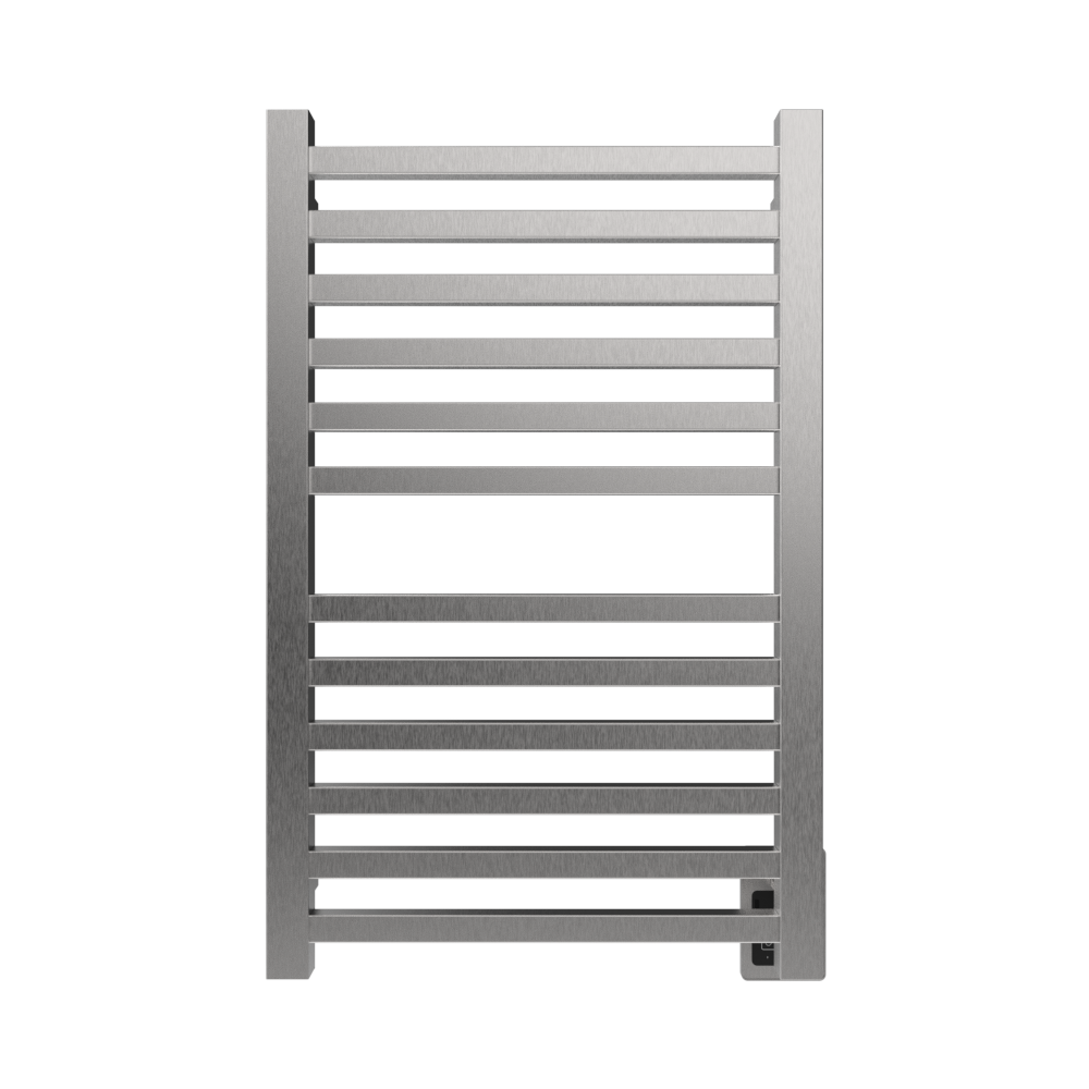 Amba Products Q2132B Quadro 12-Bar Hardwired Towel Warmer - 4.375 x 21.25 x 33.125 in. - Brushed Finish