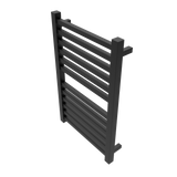 Amba Products Q2132MB Quadro 12-Bar Hardwired Towel Warmer - 4.375 x 21.25 x 33.125 in. - Matte Black Finish