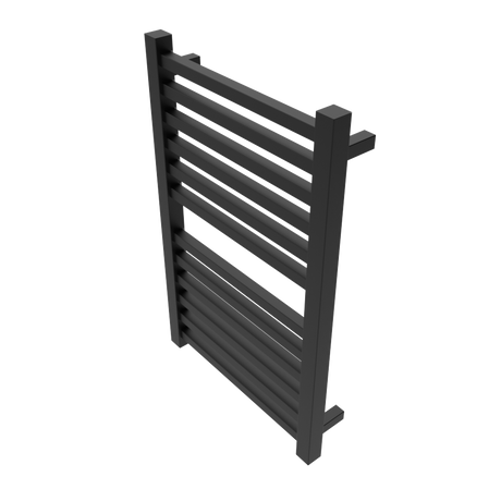 Amba Products Q2132MB Quadro 12-Bar Hardwired Towel Warmer - 4.375 x 21.25 x 33.125 in. - Matte Black Finish