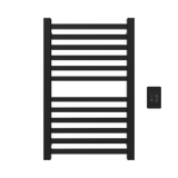 Amba Products Q2132MB Quadro 12-Bar Hardwired Towel Warmer - 4.375 x 21.25 x 33.125 in. - Matte Black Finish