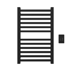 Amba Products Q2132MB Quadro 12-Bar Hardwired Towel Warmer - 4.375 x 21.25 x 33.125 in. - Matte Black Finish