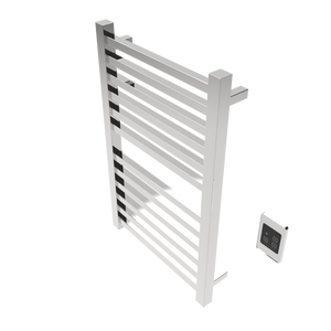 Amba Products Q2132P Quadro 12-Bar Hardwired Towel Warmer - 4.375 x 21.25 x 33.125 in. - Polished Finish