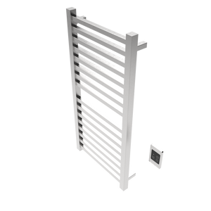 Amba Products Q2142B Quadro 16-Bar Hardwired Towel Warmer - 4.375 x 21.25 x 42.625 in. - Brushed Finish