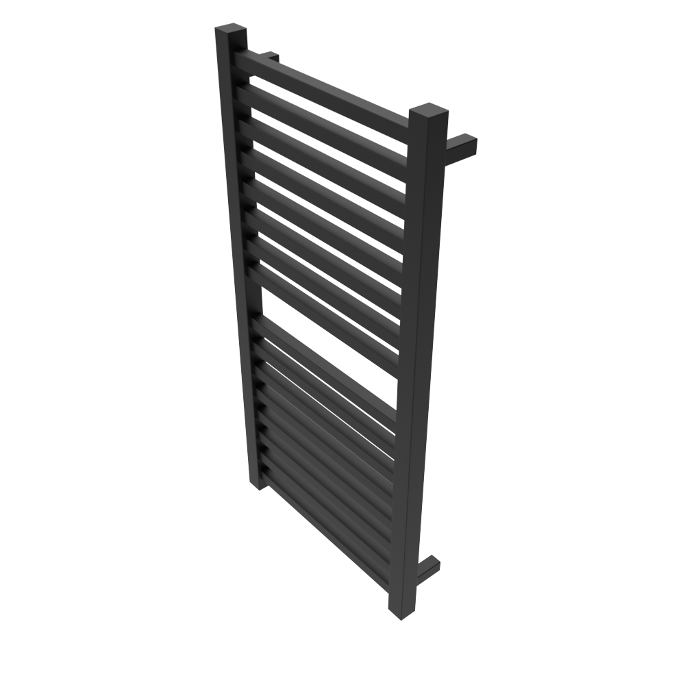 Amba Products Q2142MB Quadro 16-Bar Hardwired Towel Warmer - 4.375 x 21.25 x 42.625 in. - Matte Black Finish