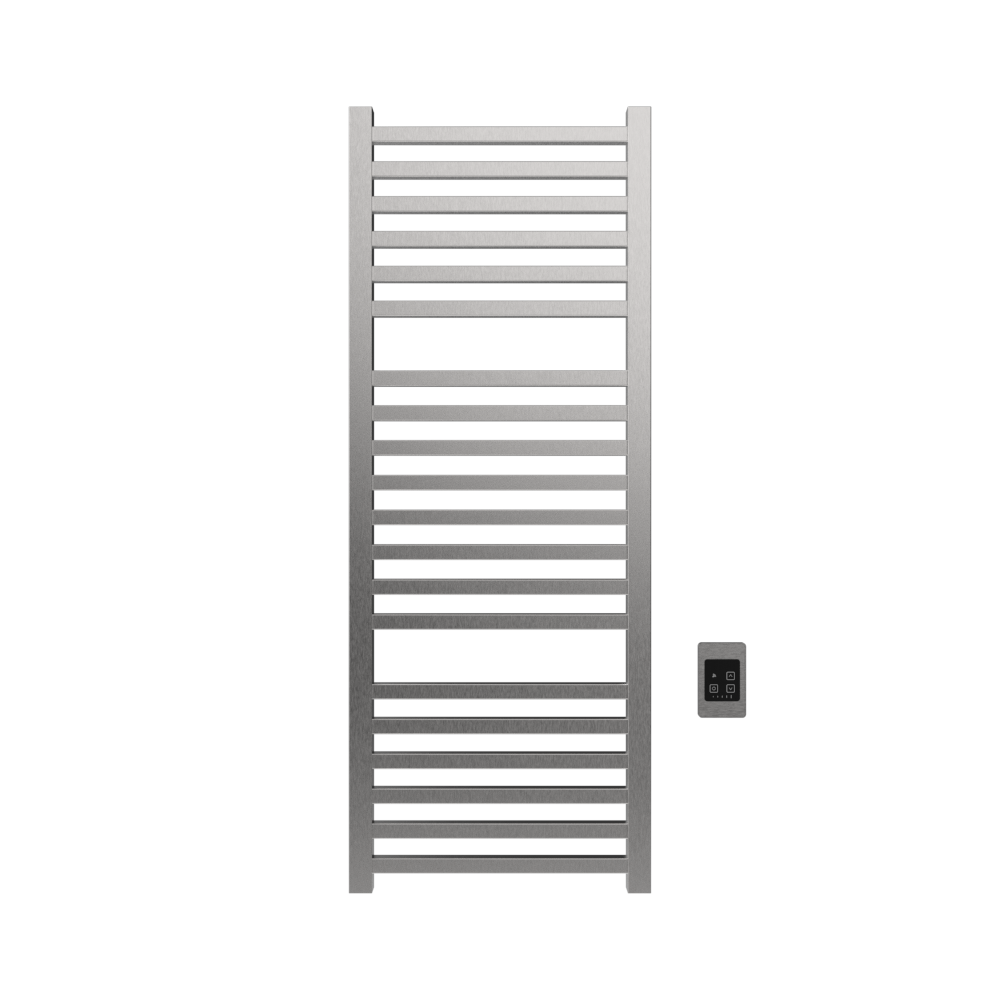 Amba Products Q2154B Quadro 20-Bar Hardwired Towel Warmer - 4.375 x 21.25 x 54.375 in. - Brushed Finish
