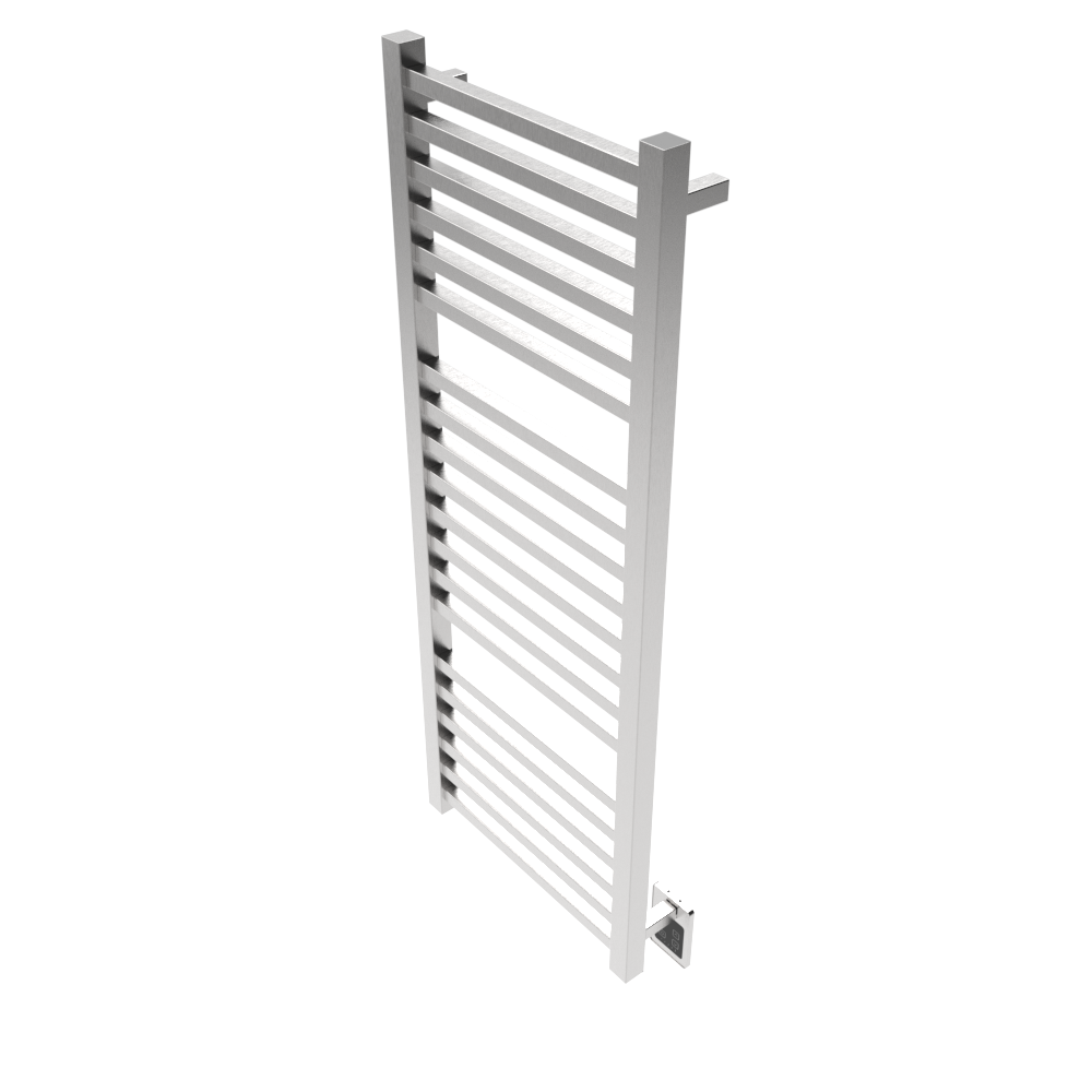 Amba Products Q2154B Quadro 20-Bar Hardwired Towel Warmer - 4.375 x 21.25 x 54.375 in. - Brushed Finish