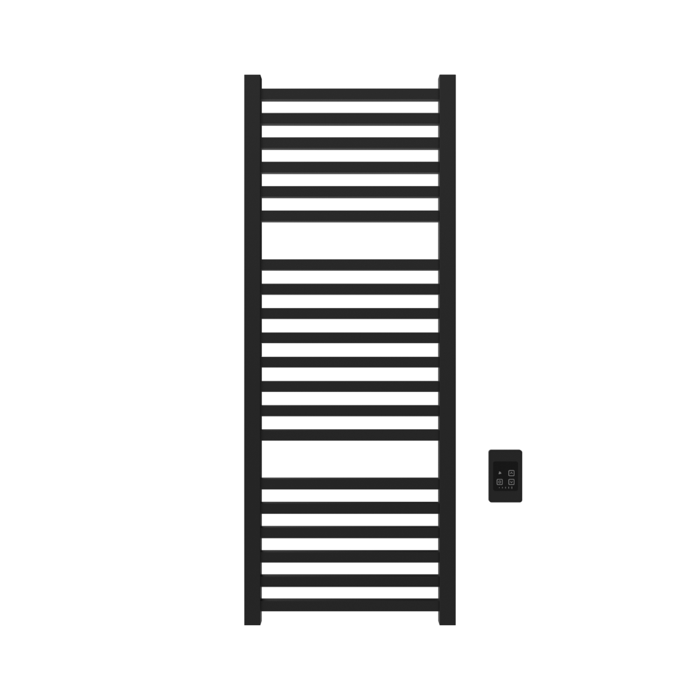 Amba Products Q2154MB Quadro 20-Bar Hardwired Towel Warmer - 4.375 x 21.25 x 54.375 in. - Matte Black Finish