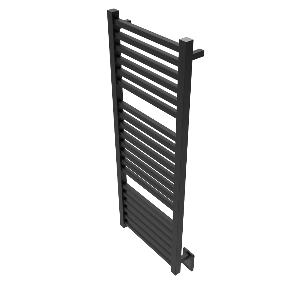 Amba Products Q2154MB Quadro 20-Bar Hardwired Towel Warmer - 4.375 x 21.25 x 54.375 in. - Matte Black Finish