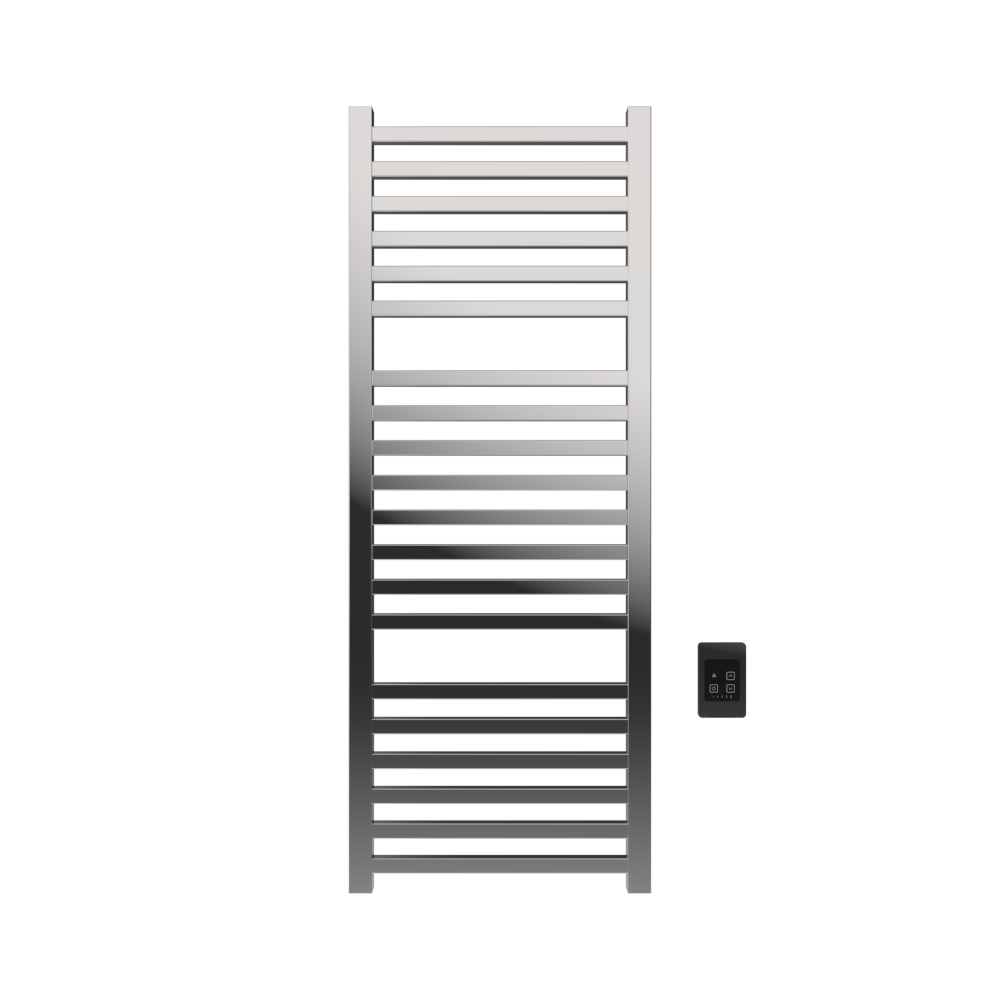 Amba Products Q2154P Quadro 20-Bar Hardwired Towel Warmer - 4.375 x 21.25 x 54.375 in. - Polished Finish