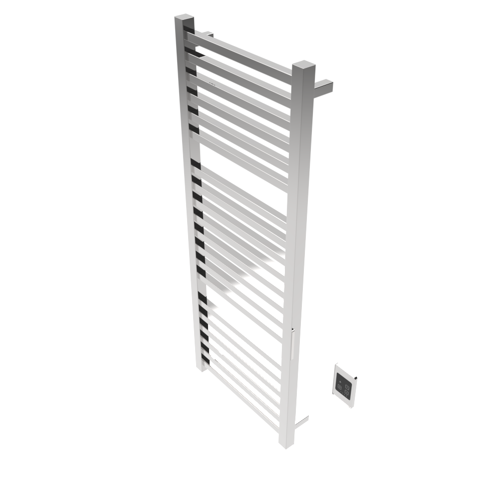 Amba Products Q2154P Quadro 20-Bar Hardwired Towel Warmer - 4.375 x 21.25 x 54.375 in. - Polished Finish