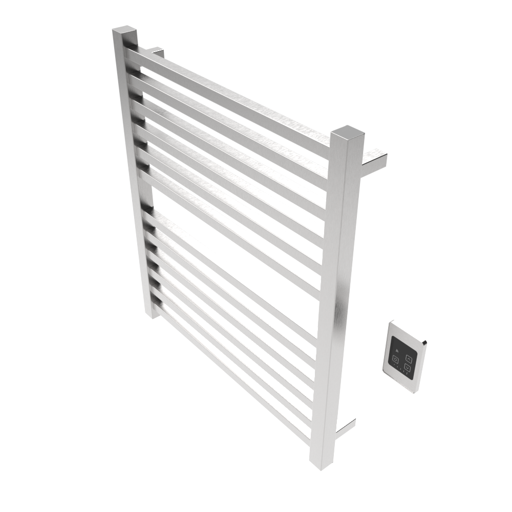 Amba Products Q2932B Quadro 12-Bar Hardwired Towel Warmer - 4.375 x 29.125 x 33.125 in. - Brushed Finish