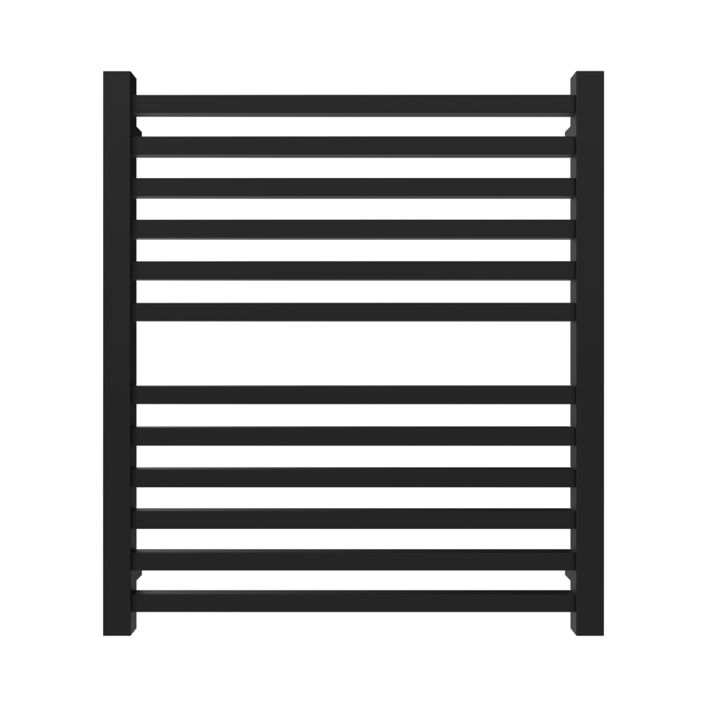 Amba Products Q2932MB Quadro 12-Bar Hardwired Towel Warmer - 4.375 x 29.125 x 33.125 in. - Matte Black Finish