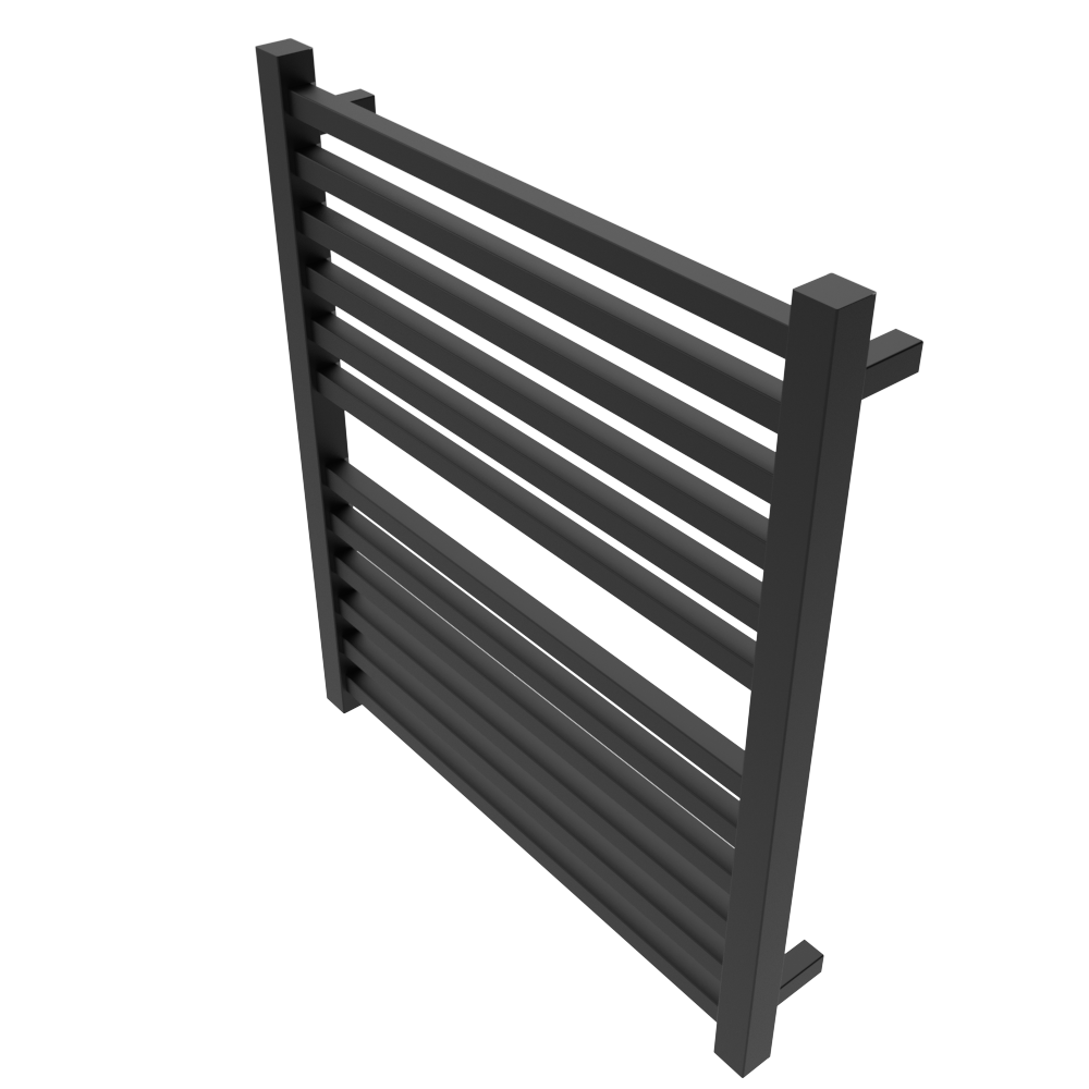 Amba Products Q2932MB Quadro 12-Bar Hardwired Towel Warmer - 4.375 x 29.125 x 33.125 in. - Matte Black Finish
