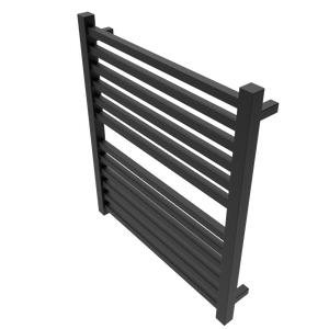 Amba Products Q2932MB Quadro 12-Bar Hardwired Towel Warmer - 4.375 x 29.125 x 33.125 in. - Matte Black Finish