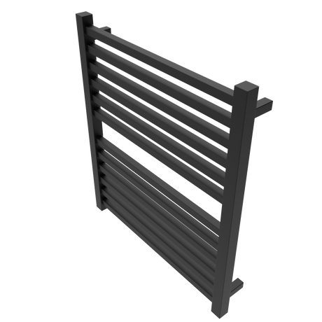 Amba Products Q2932MB Quadro 12-Bar Hardwired Towel Warmer - 4.375 x 29.125 x 33.125 in. - Matte Black Finish