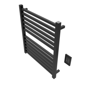 Amba Products Q2932MB Quadro 12-Bar Hardwired Towel Warmer - 4.375 x 29.125 x 33.125 in. - Matte Black Finish