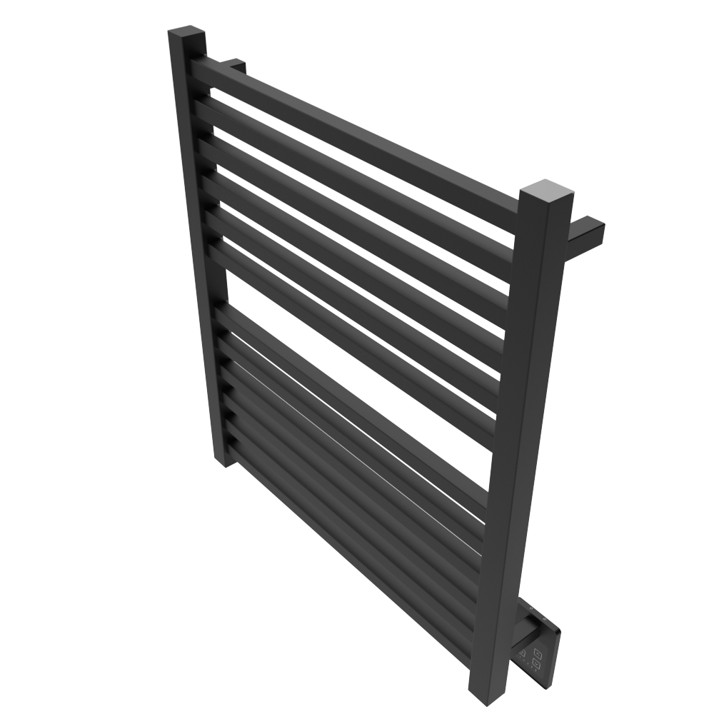 Amba Products Q2932MB Quadro 12-Bar Hardwired Towel Warmer - 4.375 x 29.125 x 33.125 in. - Matte Black Finish