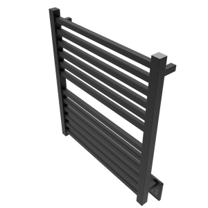 Amba Products Q2932MB Quadro 12-Bar Hardwired Towel Warmer - 4.375 x 29.125 x 33.125 in. - Matte Black Finish