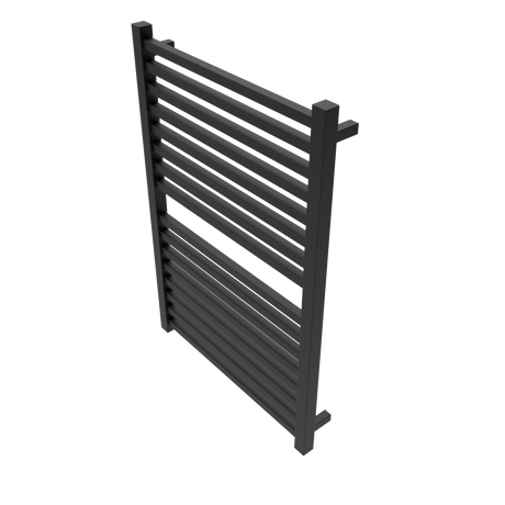 Amba Products Q2942MB Quadro 16-Bar Hardwired Towel Warmer - 4.375 x 29.125 x 42.625 in. - Matte Black Finish