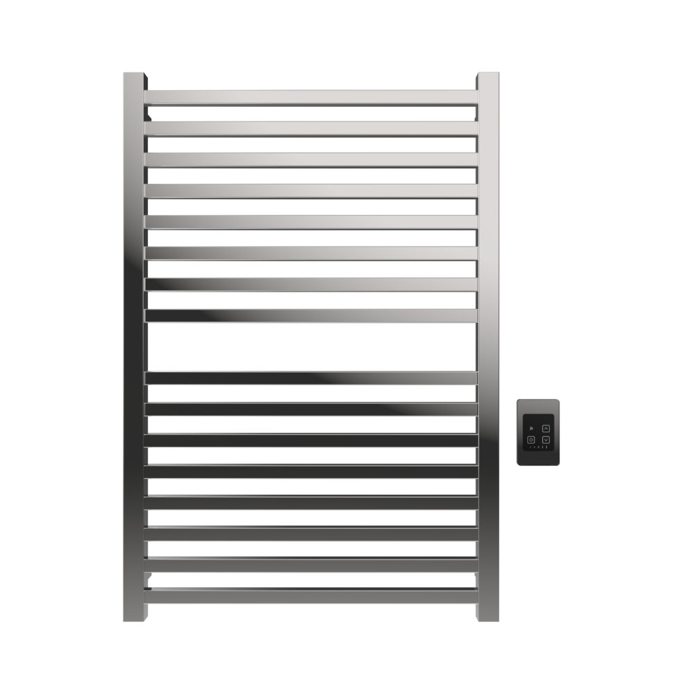 Amba Products Q2942P Quadro 16-Bar Hardwired Towel Warmer - 4.375 x 29.125 x 42.625 in. - Polished Finish