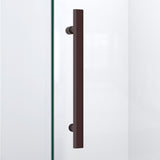DreamLine Quatra Plus 34 in. D x 46 in. W x 72 in. H Frameless Hinged Shower Enclosure in Oil Rubbed Bronze